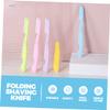 Balacoo 16 Pcs Eyebrow Trimmer Brow Dermaplaning Razors Womens Razors Hair Trimmer Eyebrow Blades Lip Razors for Women Face Shaver Foldable Trimmer Cosmetic Tool Miss Plastic, 12.2x1.5cm view 3