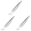 balacoo 3pcs Multi-function Eyelid Tweezers for Women Eyelid Forceps Meibomian Gland Device Smooth Tip view 1