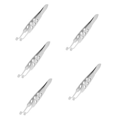 balacoo 5pcs Professional Eyelid Tweezers Meibomian Gland Expressor Eyelid Compressor Tweezer for Beauty