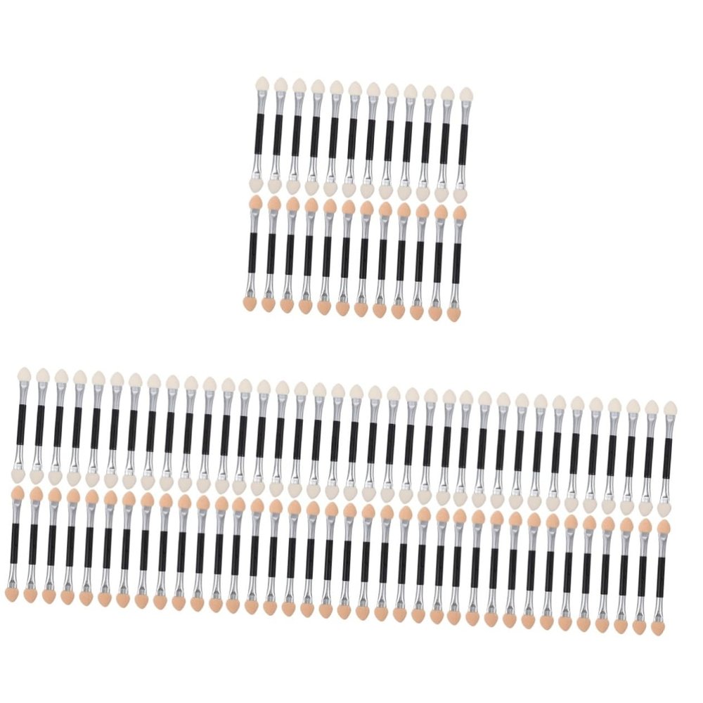 balacoo 96pcs Double- Eyeshadow Applicators Skin-friendly Makeup Sticks for Women Portable Cosmetic Brushes for Even Application for Everyday Use and Makeup Experimentation