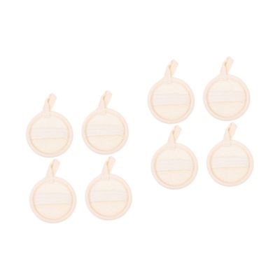 balacoo 8pcs Loofah Face Cleaning Pad Round Shaped Makeup Sponges for All Skin Types for Exfoliating and Cleansing for Travel and Daily Use