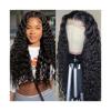 Headband Wig 5X5 Deep Wave Lace Closure Wigs Peruvian Human Hair 14-40inch Glueless Pre Plucked with Baby Hair Deep Curly Transparent Lace Wigs for Black Women Glueless Wigs ( Color : 5X5 closure wig view 1