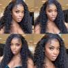 Headband Wig 5X5 Deep Wave Lace Closure Wigs Peruvian Human Hair 14-40inch Glueless Pre Plucked with Baby Hair Deep Curly Transparent Lace Wigs for Black Women Glueless Wigs ( Color : 5X5 closure wig view 4