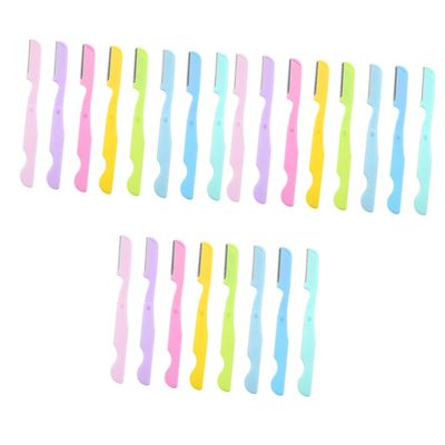 balacoo 24pcs Plastic Eyebrow Safe and Gentle Facial Hair Remover for Women Design for Easy Storage for Eyebrow Trimming and Facial Grooming