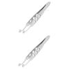 balacoo 2pcs Stainless Steel Tweezers for Women Meibomian Gland Non-skid Grip Comfortable Control for Mgd and Dry Eye Treatment Rounded Tip view 1
