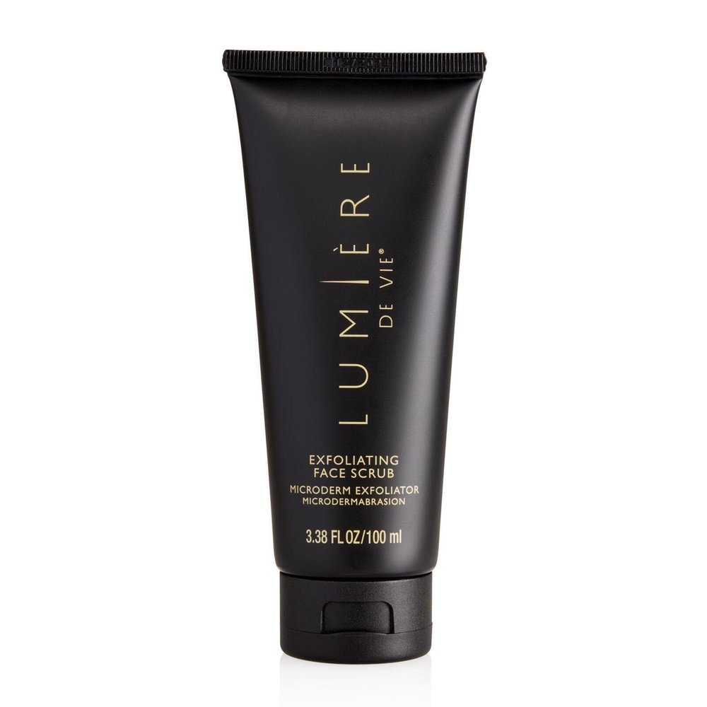 Lumire de Vie Exfoliating Face Scrub - Botanical Skin Cleanser & Exfoliant - Sustainable Ivory Palm Seed, Refreshing Tropical Scent, Paraben-Free for Revitalized & Smooth Complexion (3.3 fl. Oz)