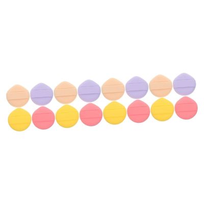 balacoo 16pcs Round Makeup Sponges Soft Blender Foam for Cream Powder Dual-sided Puff for Wet Dry Use for Home Salon Application Skin-friendly Material Versatile Beauty Tool