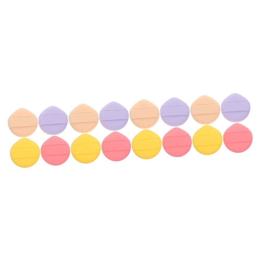 balacoo 16pcs Round Makeup Sponges Soft Blender Foam for Cream Powder Dual-sided Puff for Wet Dry Use for Home Salon Application Skin-friendly Material Versatile Beauty Tool