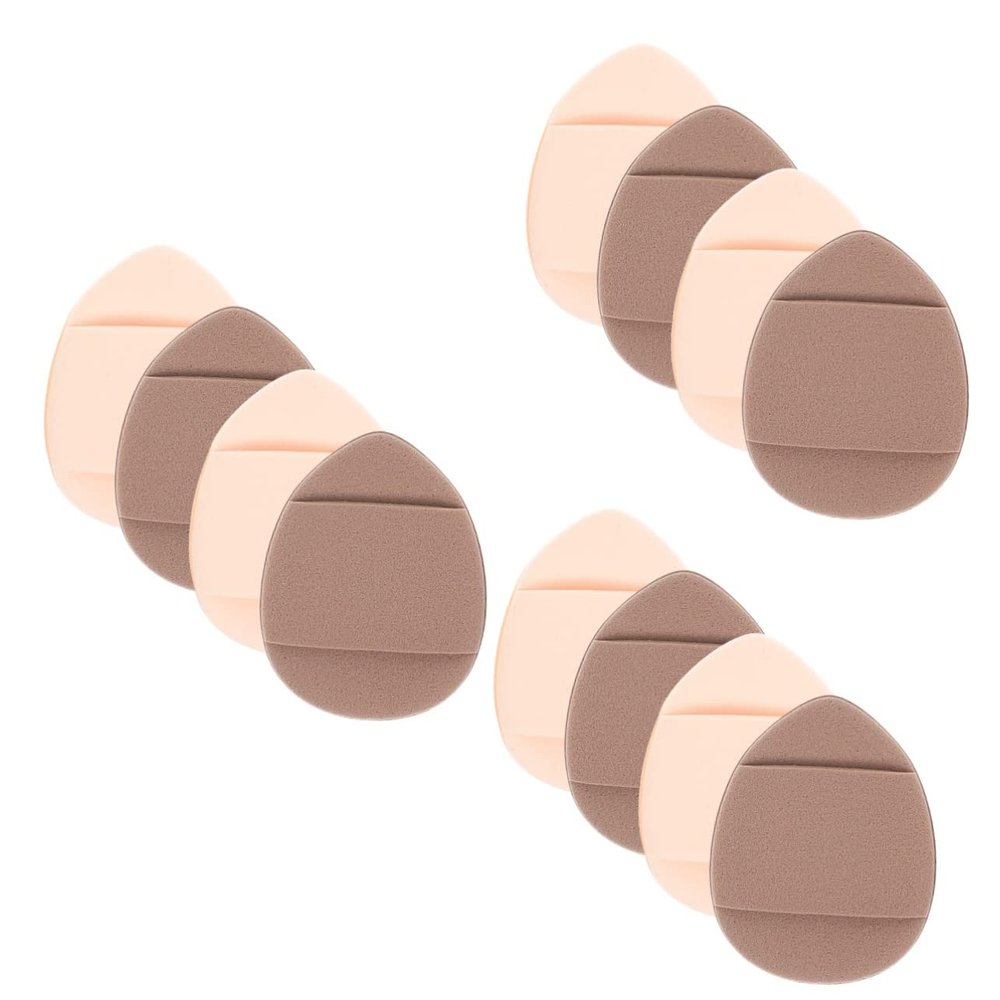 Balacoo 12 Pcs Fingertip Puff Fingertip Powder Puff Triangle Puffs for Face Powder Finger Puff Powder Puffs Body Powder Puff Triangle Powder Puff Foundation Make up Hydrophilic Non-latex, 3.8x2.8cm