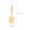 3 Pcs Comfortable Bath Scrubber Set - Exfoliating Bath Sisal Brush with Stiff and Soft Bristles for Effective Cleaning and Skin Care view 4