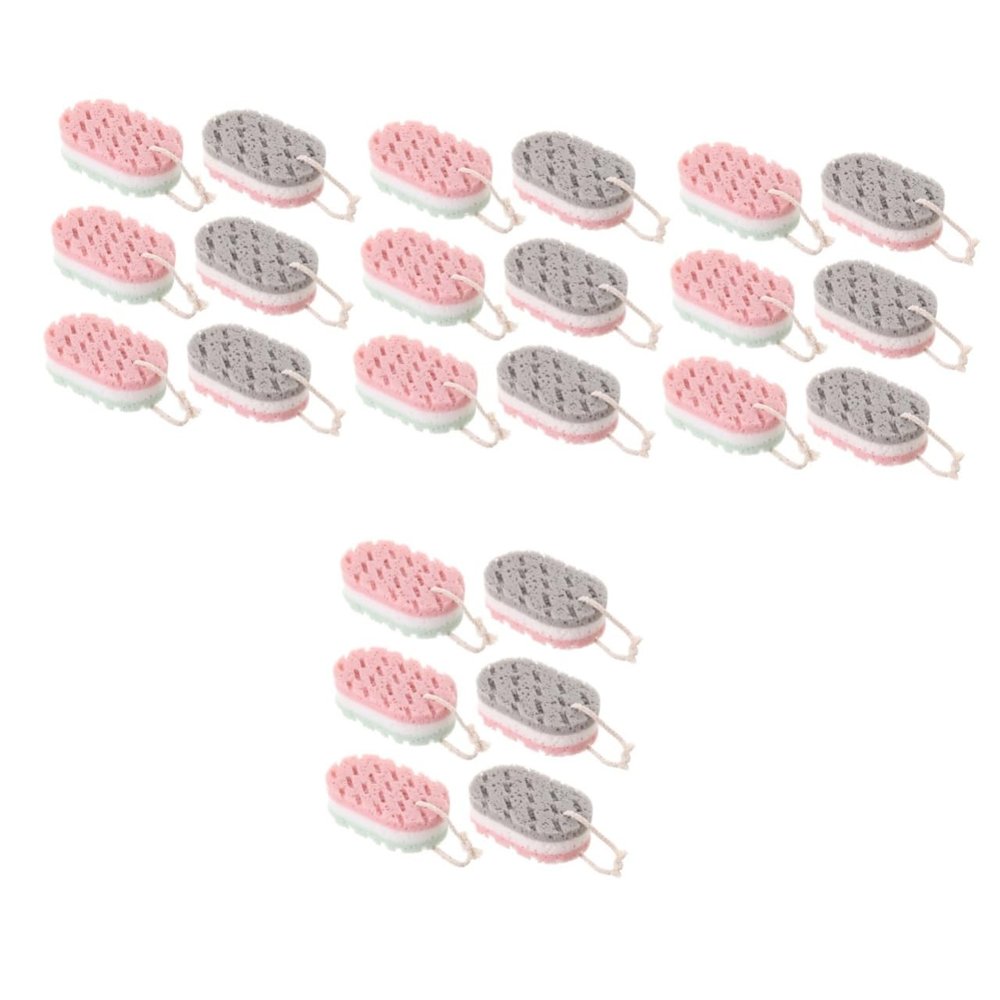 balacoo 24pcs Bath Back Sponge Back Scrubber Bathing Scrubber Body Cleaning Sponge