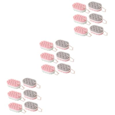 balacoo 18pcs Exfoliating Bath Sponge for Women and Men Dual-Sided Body Scrubber Sponge Design and Colors