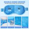 candyfouse 2Pack Cold Cooling Eye Mask, Reusable Hot Colder Therapy Gel Bead with Plush Backing for Puffiness Migraine Stress Relief Skin Care Dry Eyes view 3