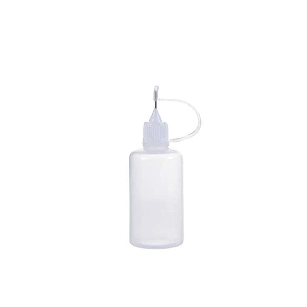 Clear Needle Tip Glue Bottle, Plastic Dropper Bottles Refillable Portable Travel Squeeze Bottle for Small Gluing Projects, Paper Quilling DIY Craft, Acrylic Painting(20ml)