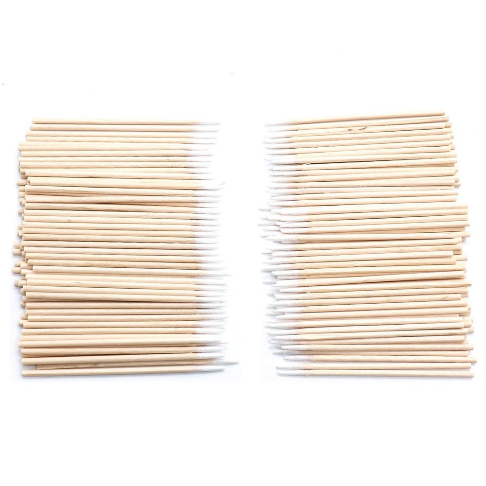 BBAUER 10 Packs 2.8Inch Long Wooden Cotton Swabs Sticks,Tattoo Permanent Supplies Cotton Swabs Makeup Cosmetic Applicator Sticks, haotingting123