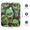 Green Skull Pattern Professional Barber Cape,Polyester Hair Cutting Salon Cape,Water And Stain Resistant Apron,Cutting Hair Beard Hairdressing Cape Anti-Static Haircut,56.766.9 Inch (1 Pack) view 2