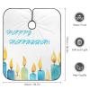 Happy Hanukkah Watercolor Professional Barber Cape Polyester Hair Cutting Salon Cape Water Stain Resistant Apron Cutting Hair Beard Hairdressing Cape Anti-Static Haircut 56.766.9 Inch (1 Pack) view 2
