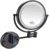 BAKYAR Wall Mounted Makeup Mirror 10X Magnification, Round Makeup Mirror 8inch Bathroom Mirror 360 Rotation Double-Sided Mirror, USB view 1