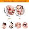 BAKYAR Wall Mounted Makeup Mirror 10X Magnification, Round Makeup Mirror 8inch Bathroom Mirror 360 Rotation Double-Sided Mirror, USB view 3