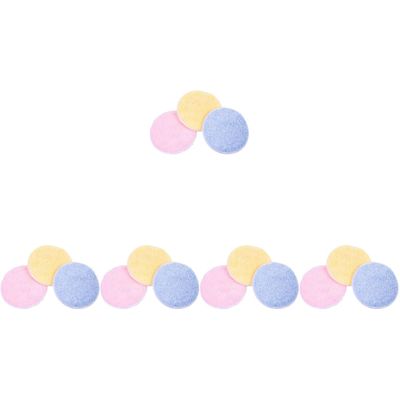 FRCOLOR 15pcs Reusable Rounded Makeup Cleansing Pads Cleaning Discs for Gentle Exfoliation and Makeup Removal for Home and Salon Use