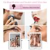 FASCINATE Rechargeable Wall Mounted Makeup Mirror, 8.7" Double Sided Touch Switch 1X 10X Rectangle Magnifying Mirror Wall Mounted, 3 Color Setting, Extended Arm 360 Swivel Foldable Nickel view 4
