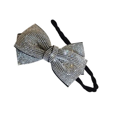 Angoily Rhinestone Bowknot Hair Bun Maker for Women Fake Messy Bun for Boys and Girls