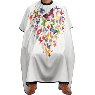 GTABVECT Butterfly Heart Professional Barber Cape Polyester Hair Cutting Salon Cape Water Stain Resistant Apron Cutting Hair Beard Hairdressing Cape Anti-Static Haircut 56.766.9 Inch (1 Pack)