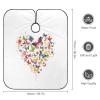 GTABVECT Butterfly Heart Professional Barber Cape Polyester Hair Cutting Salon Cape Water Stain Resistant Apron Cutting Hair Beard Hairdressing Cape Anti-Static Haircut 56.766.9 Inch (1 Pack) view 2