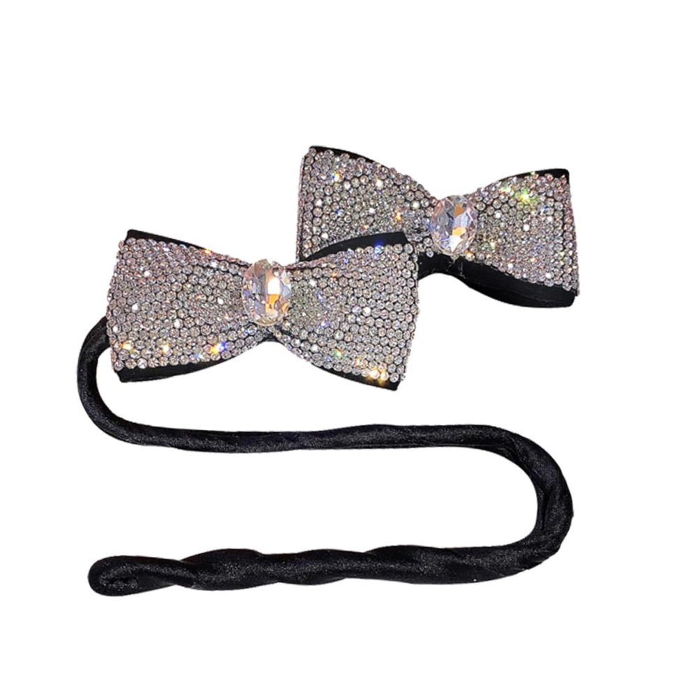 Angoily Bowknot Rhinestone Hair Bun Maker Tool for Women Elegant Curler Bun Shaper for Quick Updos Easy to Use Hair Accessory