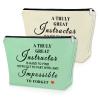Sazuwu 2PCS Instructor Gifts from Student Makeup Bag Nursing Clinical Instructor Appreciation Gifts Cosmetic Bag Mentor Thank You Gifts for Women Retirement Christmas Graduation Gift Travel Pouch view 1