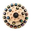 3 Layers Wooden Essential Oil Box, Storage Holds Organizer 39 Compartment Essential Oil Container, Aromatherapy Round Rotating Display Rack (#1) view 3