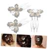 Angoily 3pcs Bridal Rhinestone Hair Comb Hair Side Comb for Women Butterfly Rhinestone Hairpin for Wedding view 4