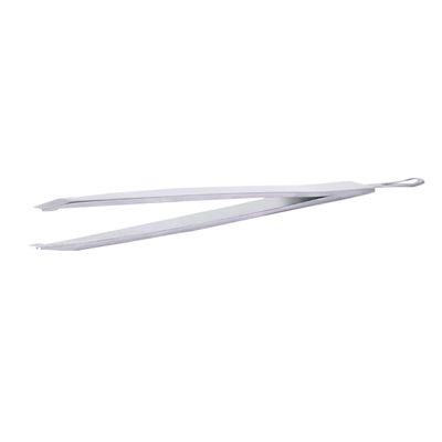 Angoily 1pc Stainless Steel Eyebrow Clip Tweezers for Removal Multi-functional Tool for Men and Women Silver Lightweight and Portable for Go Grooming