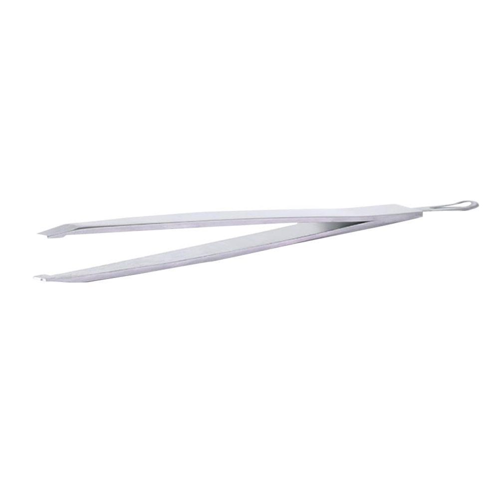 Angoily 1pc Stainless Steel Eyebrow Clip Tweezers for Removal Multi-functional Tool for Men and Women Silver Lightweight and Portable for Go Grooming