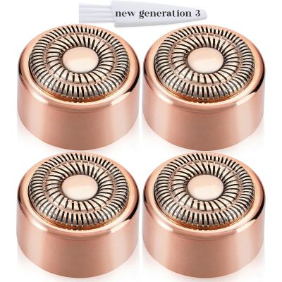Replacement Heads New Generation 3 for Finishing Touch Flawless Facial Hair Remover Ring Light,New Version Replacement Blades for Women,18K Gold-Plated Rose Gold for Flawless