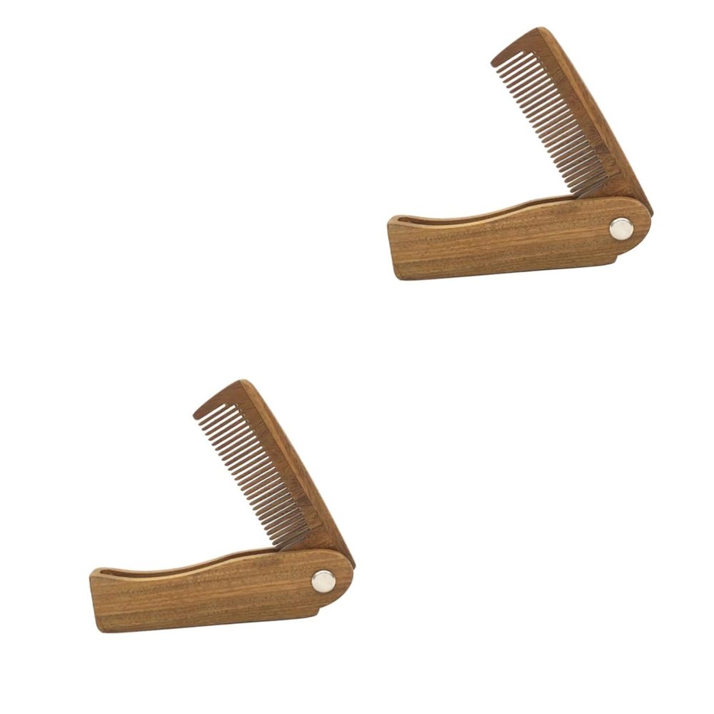Angoily 2pcs Comb for Curly Hair Men Beard Comb Travel Hair Brush Natural Gentle Scalp for Ages