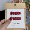 Handmade Press On Nails-Short Red Cat Eye with Removable and Reusable Design for Luxury and Elegant Nail enhancement (Color : S) view 3