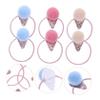 Angoily 12pcs Sequin Hair Ties for Girls Soft Skin-friendly Ponytail Holders Bright Colors for Parties Festivals and Daily Wear for Toddlers and Teens view 2