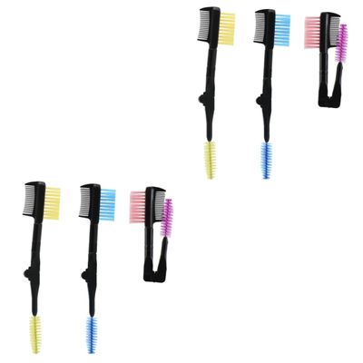 DOITOOL 6pcs Eyebrow Brush Fashion Eyebrow Comb Double Head Eyelash Comb Eyelash Curler Fine Tooth Detangler Brush Safe Material Portable for Women Girls Ladies
