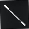Angoily Stainless Steel Nail Art Palette with Spatula Professional Makeup Mixing Tool for Blending Foundation Pigments and Cosmetics Easy to Clean and Travel-friendly view 2