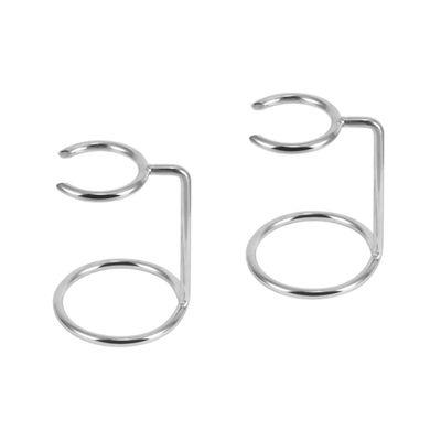 Angoily 2pcs Men Stainless Steel Shave Brush Organizer Stand Holder Broken-resistant Design for Home Barber Salon and Brush Holder Elegant Sturdy Construction