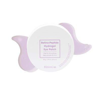 Bibimcos Korean Skincare Eye Contour Mask, Anti-Aging Eye Mask with Bakuchiol and Niacinamide, Brightening and Moisturizing, Suitable for All Skin Types, 30 Pairs