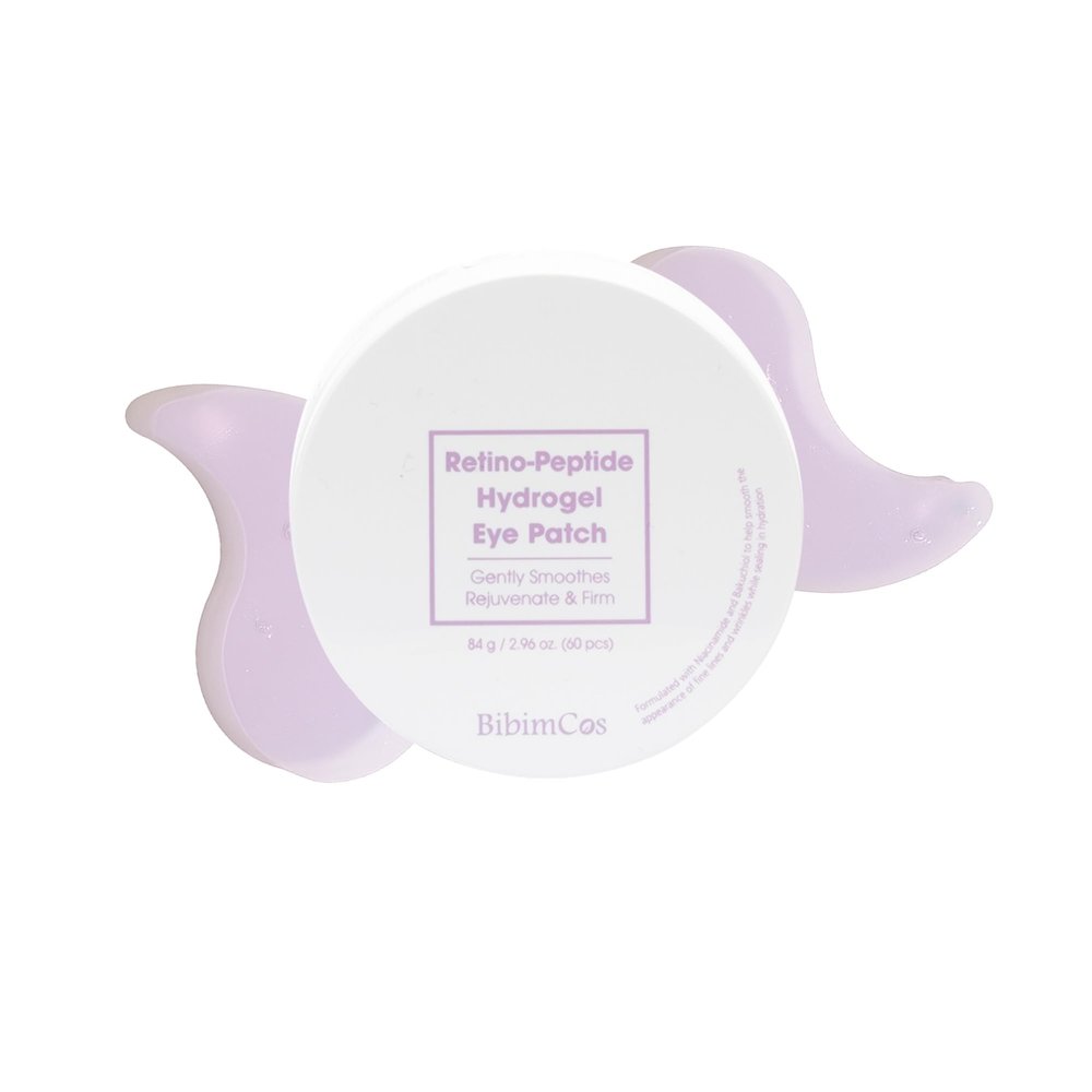 Bibimcos Korean Skincare Eye Contour Mask, Anti-Aging Eye Mask with Bakuchiol and Niacinamide, Brightening and Moisturizing, Suitable for All Skin Types, 30 Pairs