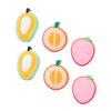 Angoily 6pcs Fruit-Shaped Bath Sponges for Adults Soft Comfortable Washing Sponges Exfoliating Bathing for Strawberry Mango Orange view 1