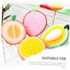 Angoily 6pcs Fruit-Shaped Bath Sponges for Adults Soft Comfortable Washing Sponges Exfoliating Bathing for Strawberry Mango Orange view 2