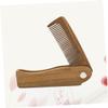 Angoily 3pcs Mini Natural Verawood Beard Comb Hair Brush for Men Curly Hair Styling Tool for Travel for Men and Women view 3