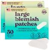 LivaClean LC  ,   Large Hydrocolloid Acne Patches - for Pore Spots Nose Face Cystic Pimple Zit Patch - Big Pimple Patches Hydrocolloid Bandages Strips Stickers Patch XL Large Acne view 1