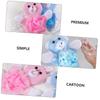 Angoily 2pcs Cartoon Bath Skin Scrubbers for Boy Girl Exfoliating Bath Towels with Foaming Design Cute Pink Rabbit Gentle Cleaning for Fun Bathing Experience view 4