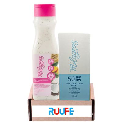 Milagro Bio Reporalizador y Milagro Protector Solar Sin Color (Pack 2) Protector Solar Milagro Milagro Productos Colombianos Protector Solar Milagro con y sin Color Cuidado Capilar Milagro