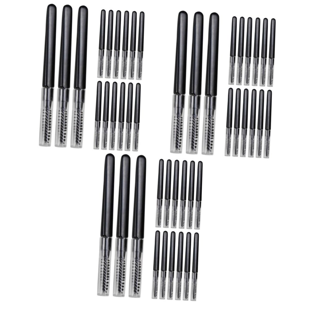 minkissy 60pcs Eyebrow Brush with Lid Portable Multi-functional Eyelash Grooming Tool for Eyebrows and Lashes for Professional and Home Use Makeup